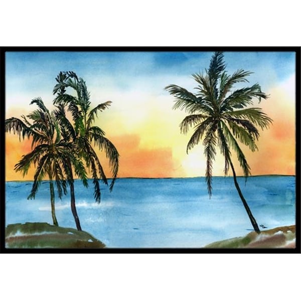 Carolines Treasures 8551JMAT Palm Tree Indoor Or Outdoor Doormat; 24 x 36 in. 8551JMAT - main